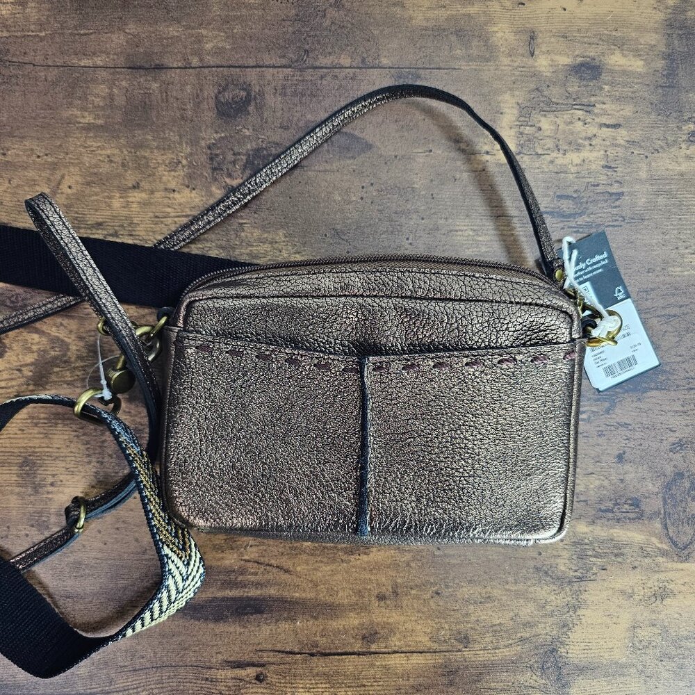 The Sak Bronze Pebble Leather Camera Bag Purse - Picture 3 of 9